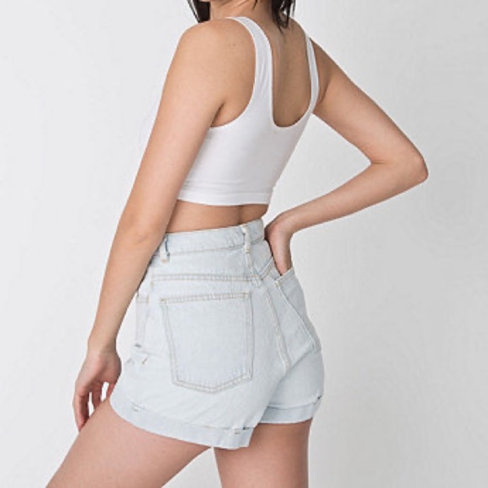 American Apparel High Waisted Denim Shorts
